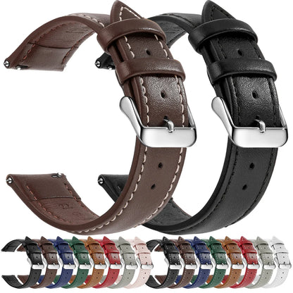 Elegant 18mm Leather Watch Strap